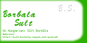 borbala sult business card